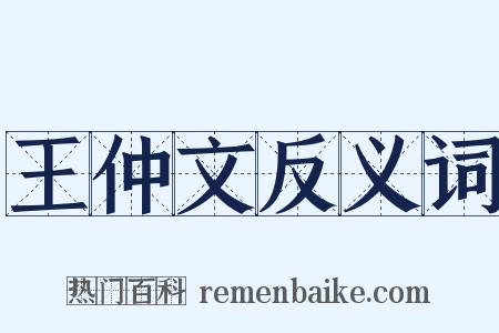 王仲文反义词是什么意思的图片